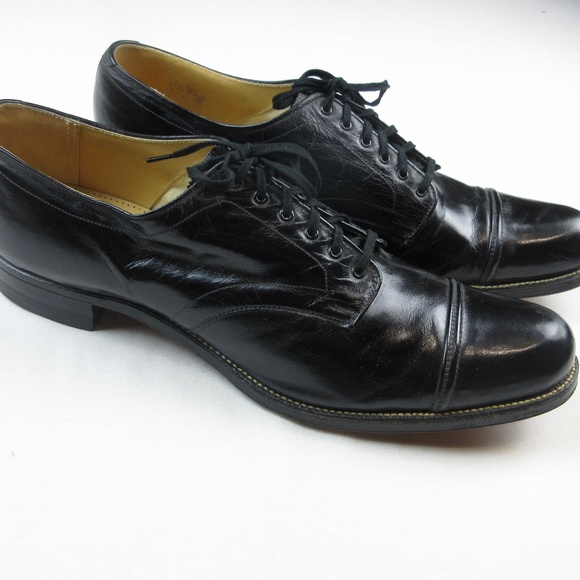 VTG Mid Century Men's Brogues Oxford Leather Shoes - Picture 2 of 14